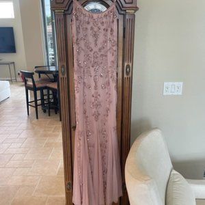Blush floor length dress